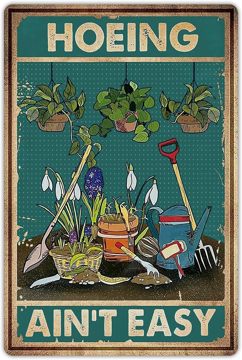 Artlunar Funny Garden Sign Outside Decor - Humorous Gardening Gift for Women Enthusiasts, 12" x 8" (980)